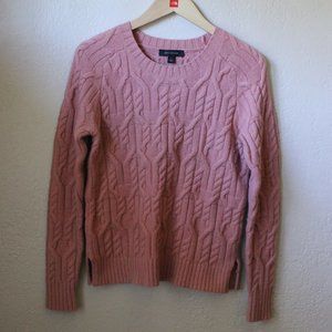 *SALE! 2/$22 or 3/$30* Ann Taylor Pink Cable Knit Sweater Crew Neck Size Small